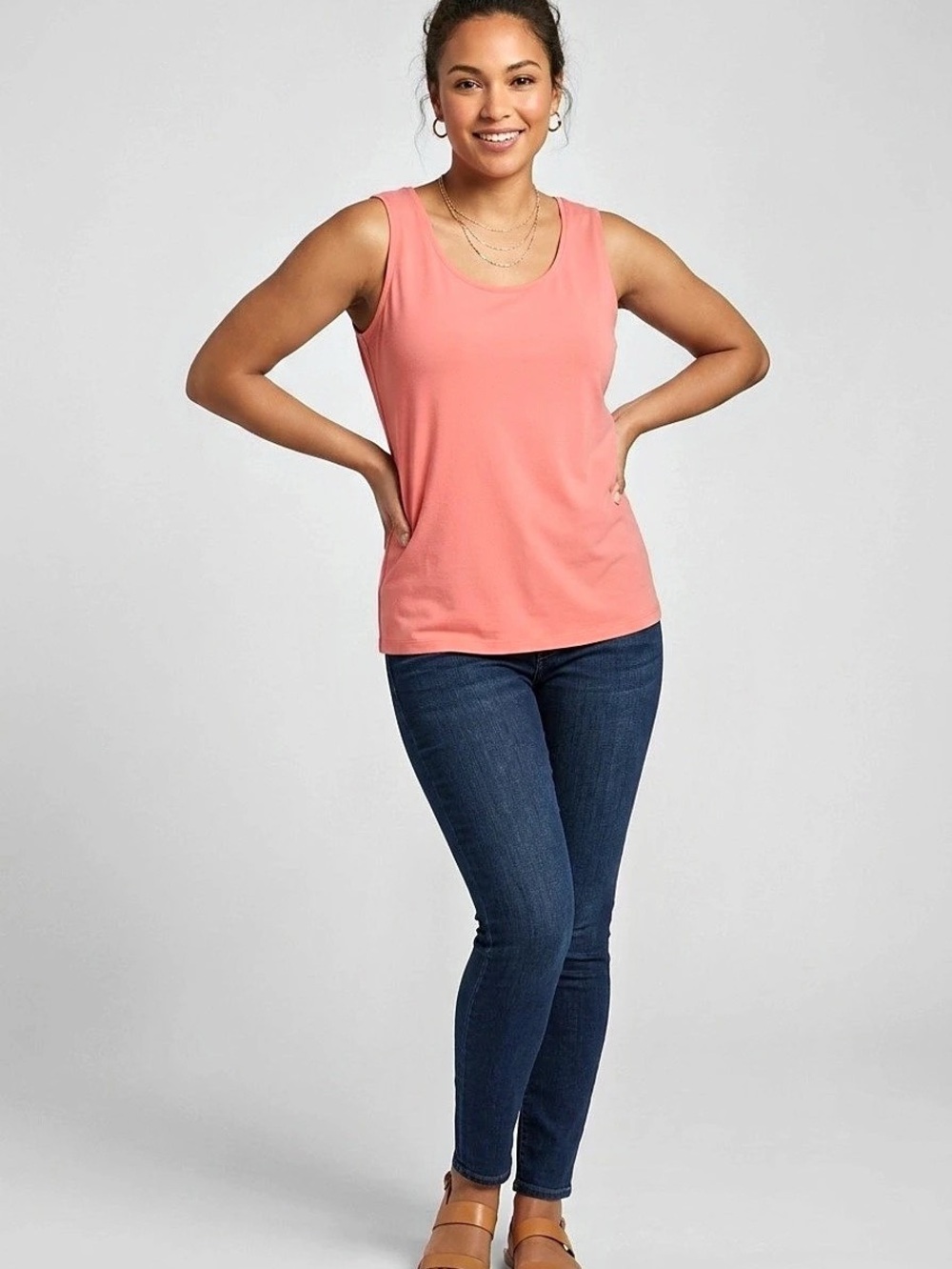 Chico's Microfiber Tank Top Pink Size 2